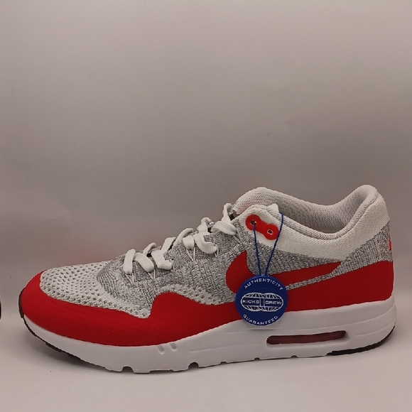 NEW Nike Air Max 1 Ultra Flyknit White/Red Mens Size 11 US 843384-101 - Picture 6 of 13